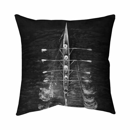 BEGIN HOME DECOR 26 x 26 in. Rowing Boat-Double Sided Print Indoor Pillow 5541-2626-SP43